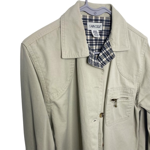 Vintage khaki barn jacket field jacket Size medium - Picture 4 of 5